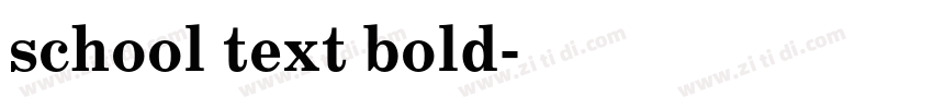 school text bold字体转换